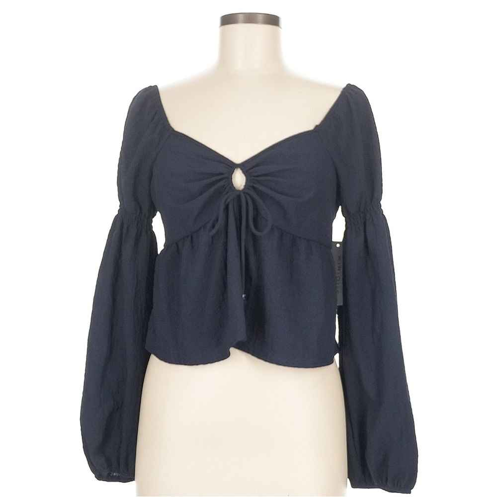 Kirious Los Angeles NWT Navy Crop Blouse | Sz XL | never worn